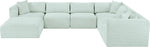 Shaggy - 7 Piece Modular U-Shaped Sectional With Ottoman