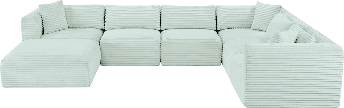 Shaggy - 7 Piece Modular U-Shaped Sectional With Ottoman