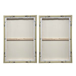 Abstract Afternoon - Framed Canvases (Set of 2) - Blue / Green / Pink / White / Woodtone / Yellow
