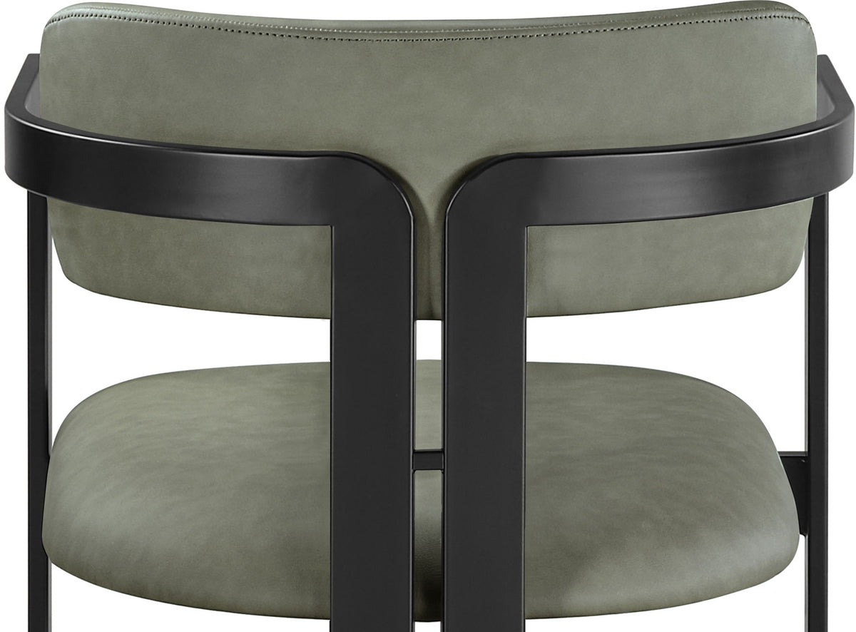 Aurum - Vegan Leather Upholstered Counter Stool With Graphite Black Base