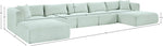 Shaggy - 6 Piece Modular Sectional With Chaise And Ottoman