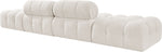 Ames - 4 Piece Boucle Upholstered Modular Sofa With 2 Backless Seats