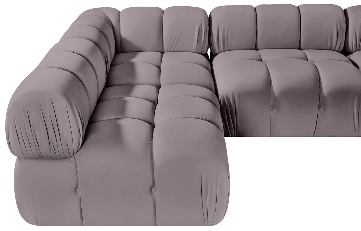 Orin - Velvet 5 Piece Modular Sectional