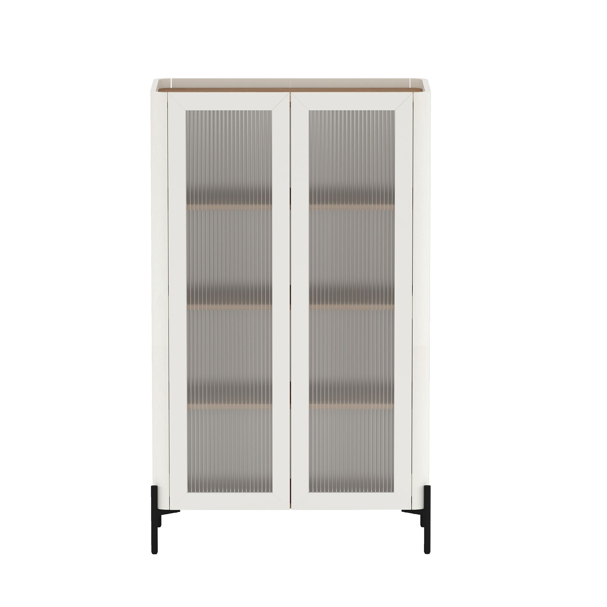 Abbey - Bookcase Cabinet - Maple And Off White