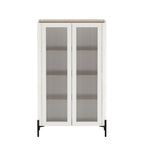 Abbey - Bookcase Cabinet - Maple And Off White