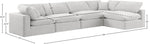 Comfy - 5 Piece Velvet Modular Sectional