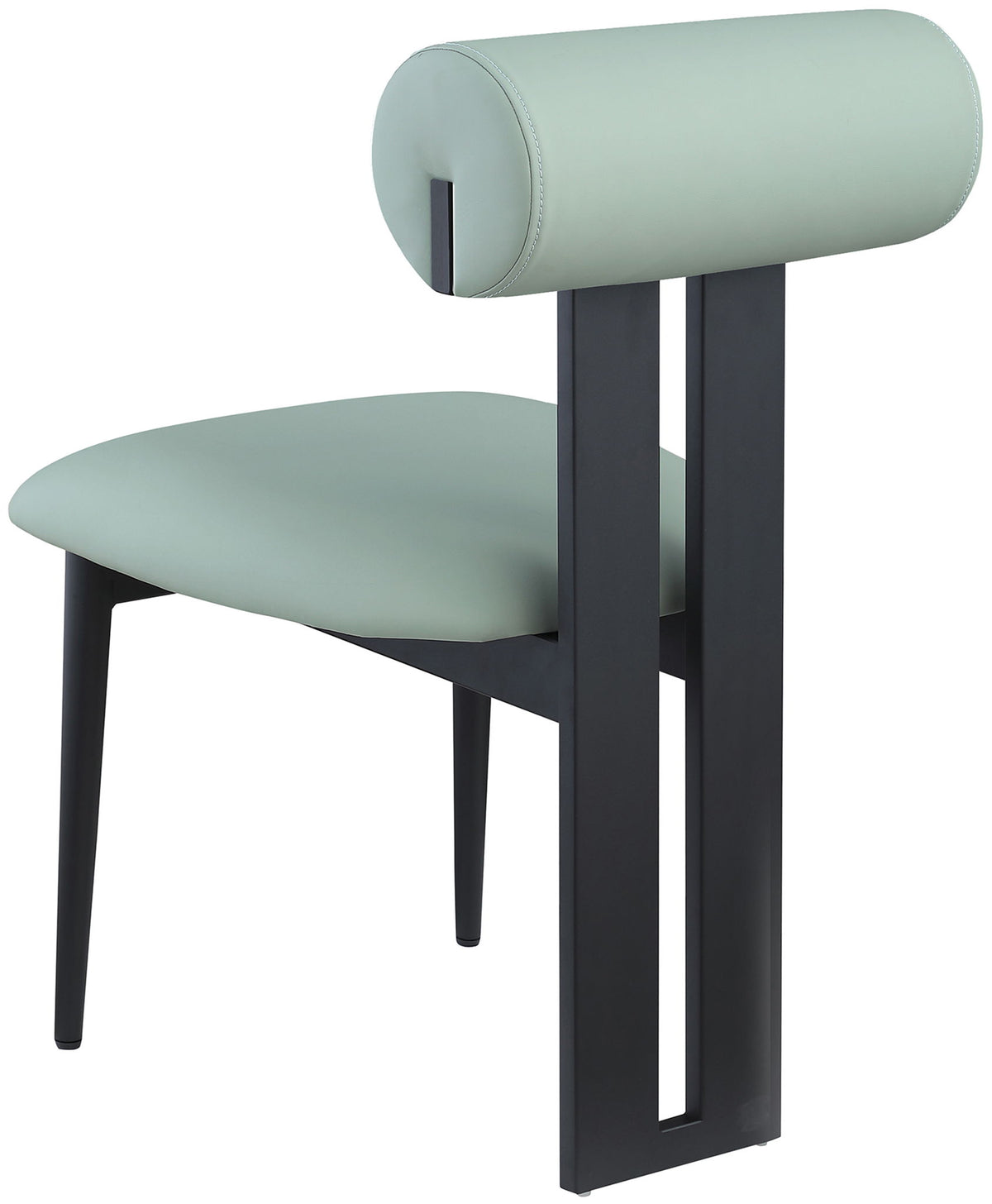 Dario - Faux Leather Dining Chair With Black Frame (Set of 2)