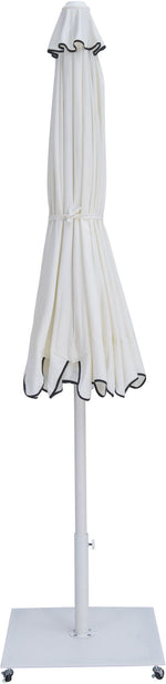 Amalfi - Aluminum Patio Umbrella - White Base / White Pole