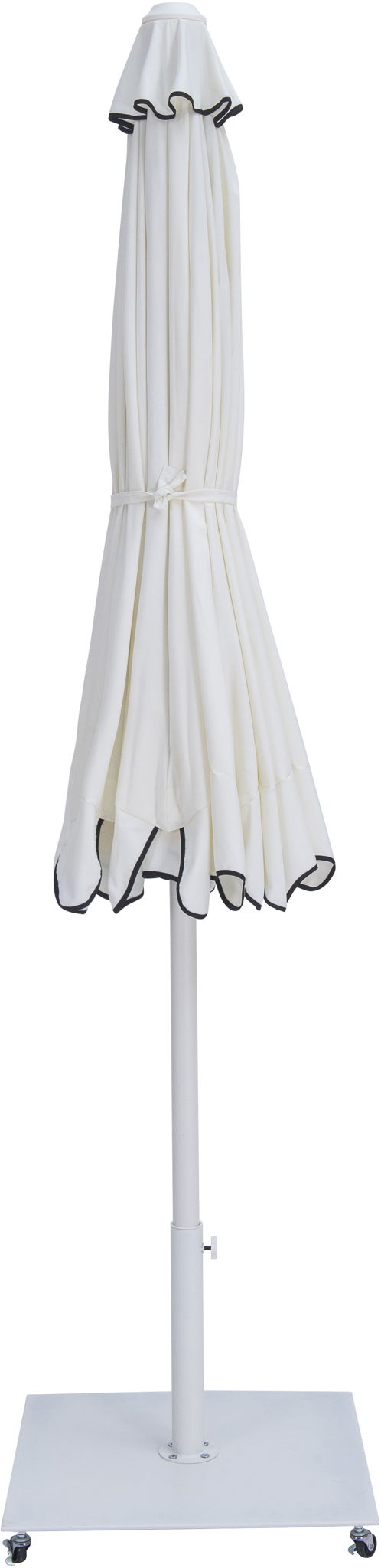 Amalfi - Aluminum Patio Umbrella - White Base / White Pole