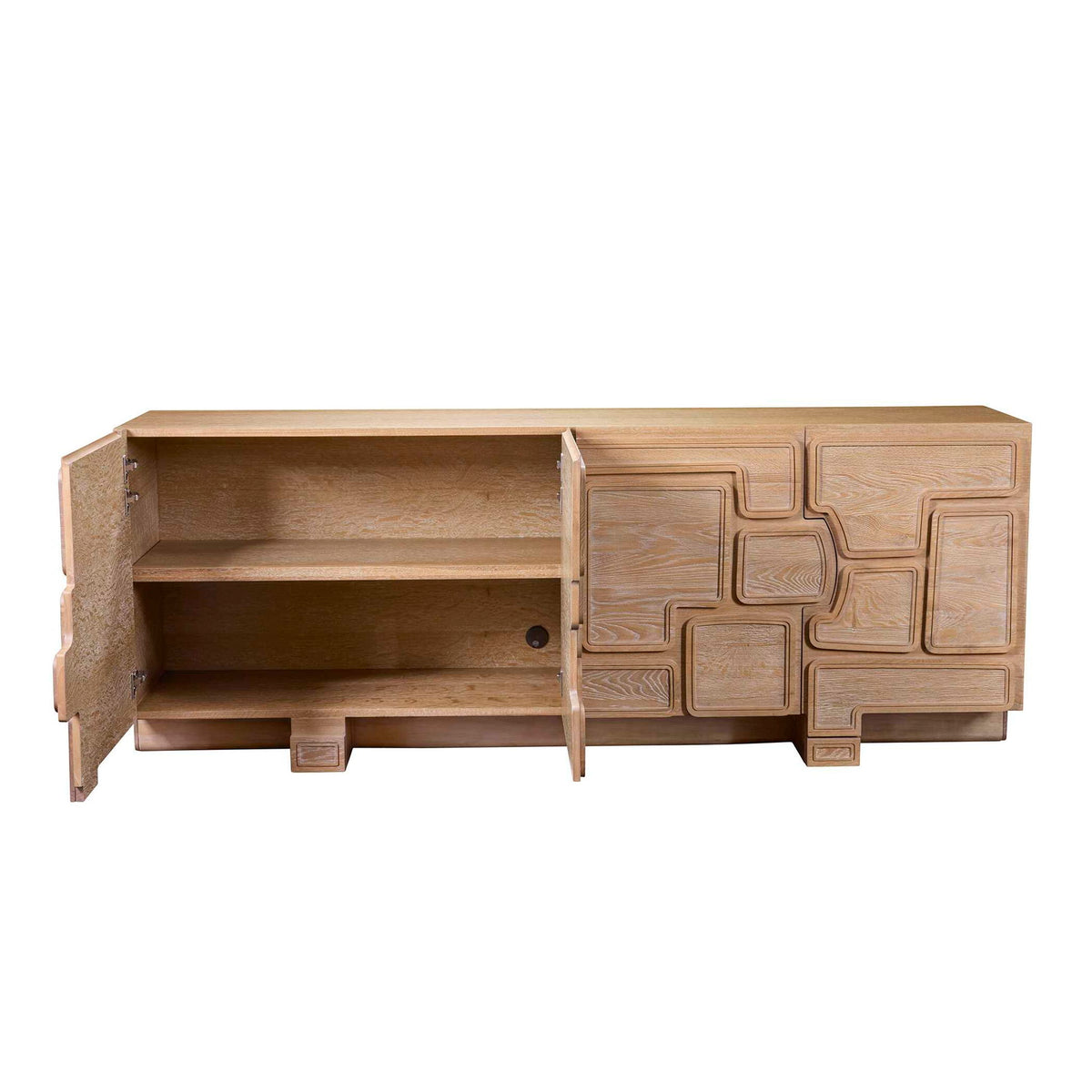 Parcel - 4 Door Cabinet - Light Brown