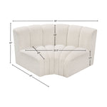 Arc - Boucle Fabric 2 Piece Modular Sofa