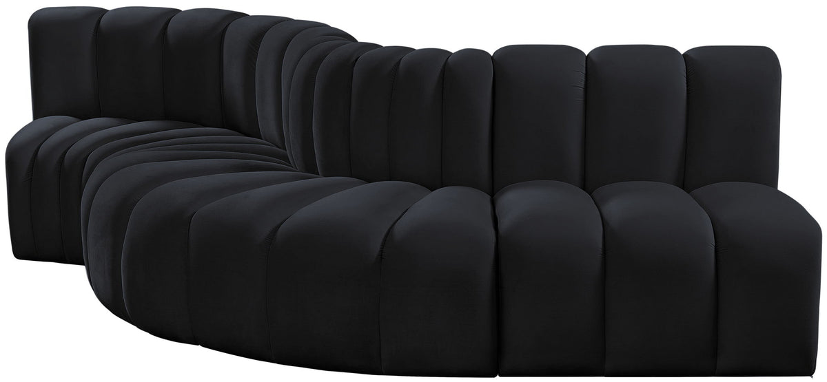 Arc - Velvet 5 Piece Modular Sofa