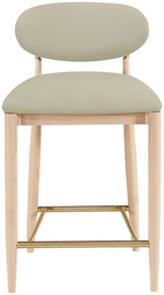 Riccio - Stool - Natural And Gold Frame