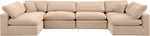 Comfy - 6 Piece Velvet Modular Armless Sectional