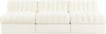 Rummi - Velvet Performance Fabric Upholstered 3 Piece Modular Armless Sofa