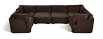 Hammond - Velvet Performance Fabric Upholstered 6 Piece U-Shaped Sectional