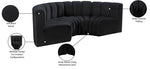 Arc - Velvet 4 Piece U-Shaped Modular Sofa