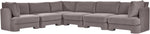 Hammond - Velvet Performance Fabric Upholstered 6 Piece Corner Sectional