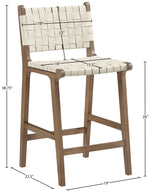 Entwine - Vegan Leather Upholstered Counter Stool - Painted Brown