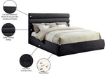 Adam - Chenille Fabric Bed With 52" Headboard