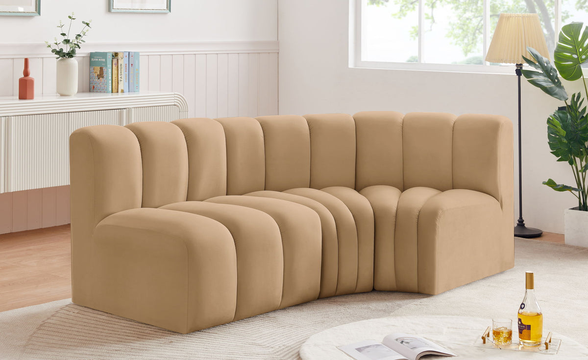 Arc - Velvet 3 Piece Sofa