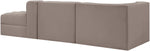 Rummi - Velvet Performance Fabric Upholstered 3 Piece Modular Sectional