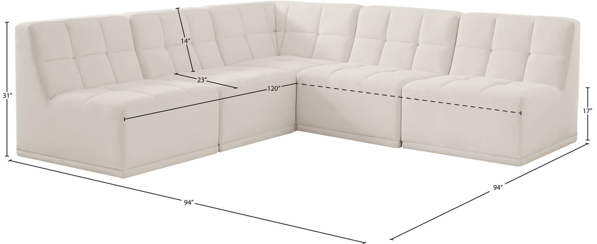 Relax - 5 Piece Modular Sectional