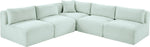 Shaggy - 5 Piece Modular Corner Armless Sectional