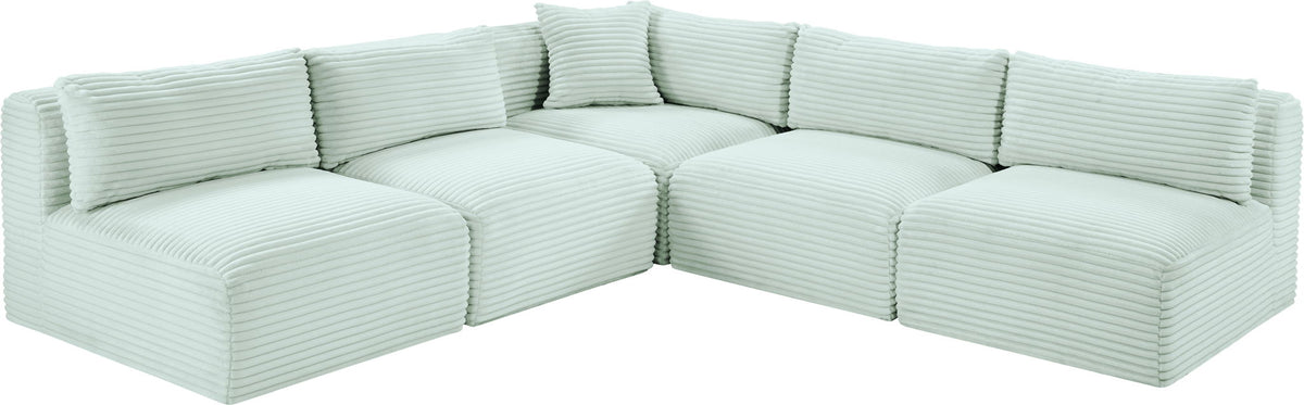 Shaggy - 5 Piece Modular Corner Armless Sectional