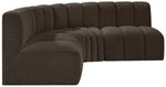 Arc - Boucle Fabric 4 Piece Corner Modular Sofa
