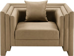 Everett - Vegan Leather Upholstered Chair - Tan