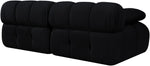 Orin - Velvet Performance Fabric Upholstered 2 Piece Modular Sofa