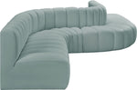 Arc - Faux Leather 8 Piece Curved Modular Sofa