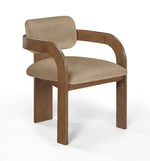 Cedra - Velvet Performance Fabric Upholstered Dining Chair (Set of 2) - Brown Frame