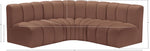 Arc - Faux Leather 4 Piece Corner Modular Sofa