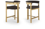 Romeo - Boucle Counter Stool With Gold Base (Set of 2)