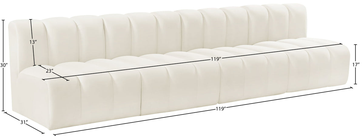 Arc - Velvet 4 Seats Modular Sofa