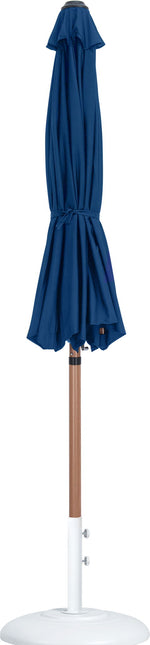 Fiji - Aluminum Patio Umbrella With Round White And Teak Base