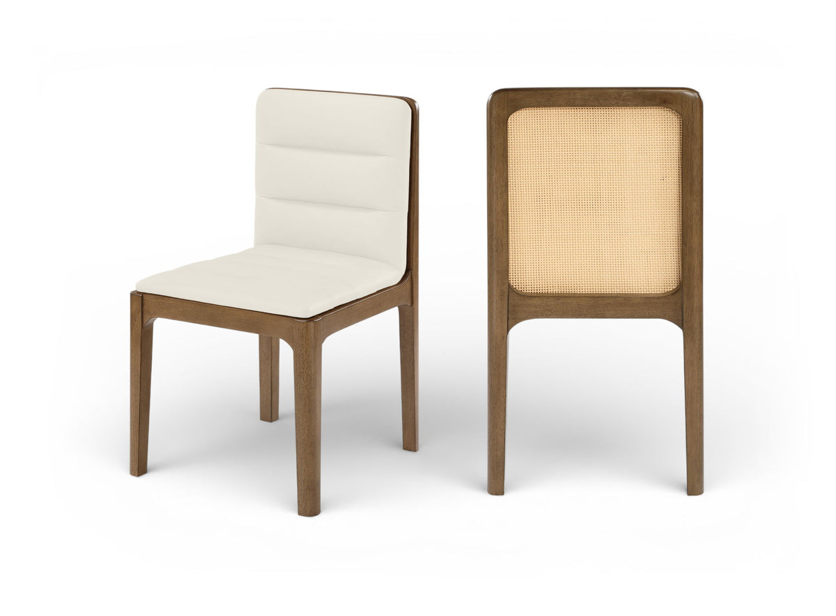 Ellis - Vegan Leather Upholstered Dining Chair (Set of 2) - Brown Base