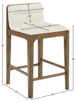 Ellis - Vegan Leather Upholstered Counter Stool (Set of 2) - Brown Base