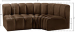 Arc - Velvet 3 Piece Sofa