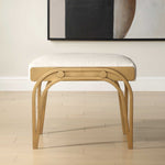 Accent Bench - Light Cream / Brushed Brass
