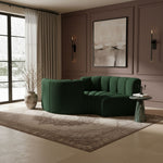 Arc - Boucle Fabric 4 Piece Curved Modular Sofa
