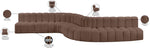Arc - Faux Leather 8 Piece Curved Modular Sofa