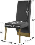 Porsha - Dining Chair with Gold Legs (Set of 2)