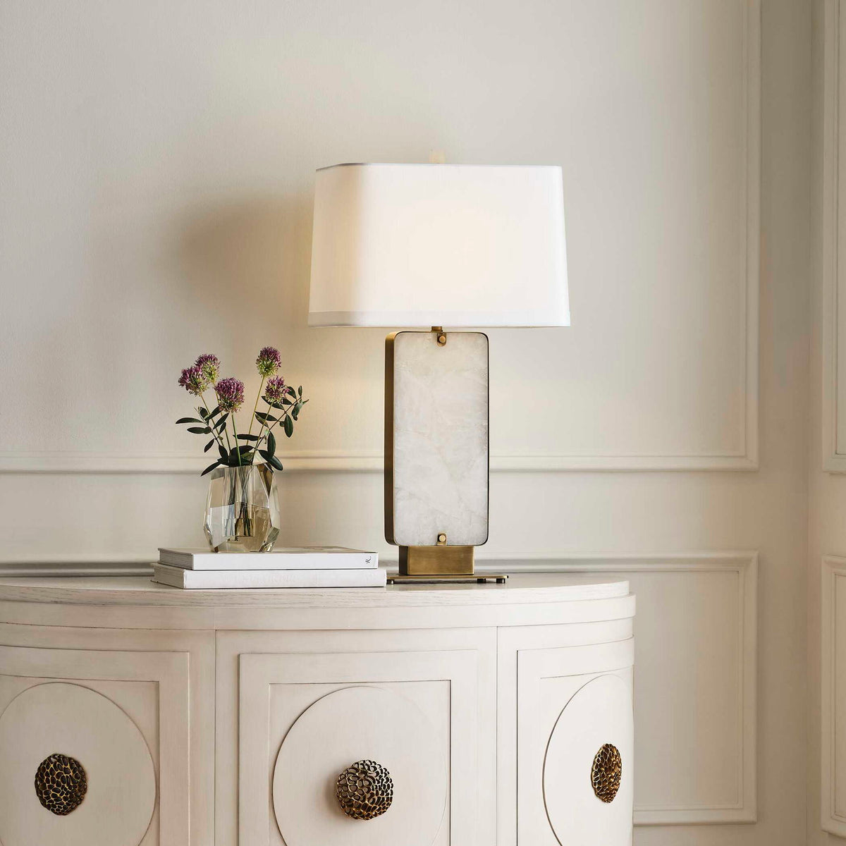 Wrapped In Light - Table Lamp - Gold / White