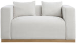 Alfie - Linen Textured Fabic Loveseat