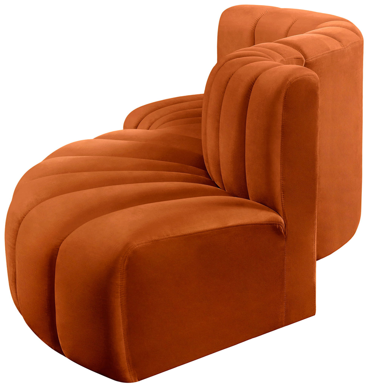 Arc - Velvet 4 Piece L-Shaped Modular Sofa