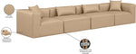 Cube - Modular 4 Piece Sofa - Tan