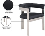 Romeo - Faux Leather Dining Chair With Silver Base (Set of 2)